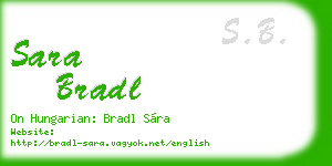 sara bradl business card